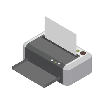 printer flat illustration on white background vector