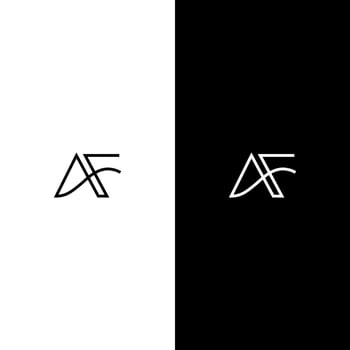 letter AF logo vector