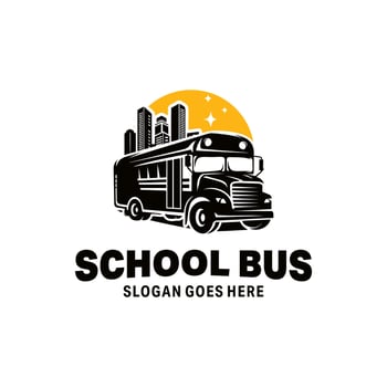 School Bus Logo Template Design Illustration vector