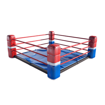 Red Boxing Ring with Ropes Isolated on Transparent Background png