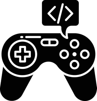 Game Development solid glyph illustration vector