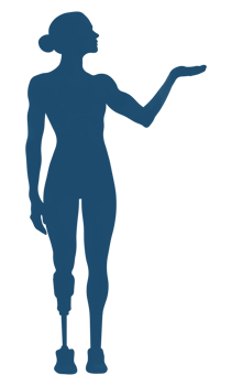 Silhouette of an athlete with a prosthetic leg. Competition. Competition. Inclusion png