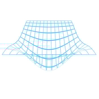 3D Wireframe Unique One vector