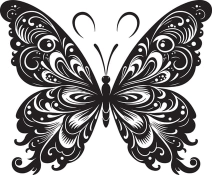 butterfly tattoo design vector