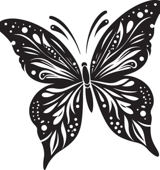 black and white buterfly silhouette vector