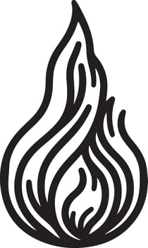flame outline design vector