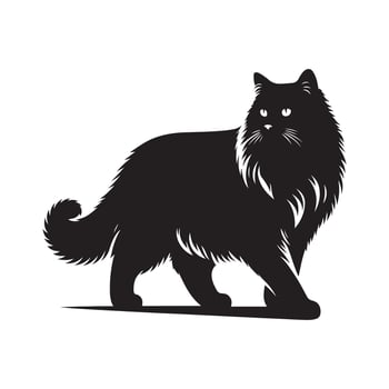 Creative Cat Silhouette Vectors Art for Custom Stickers and Labels