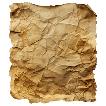 old vintage paper texture crumpled isolated on transparent background png