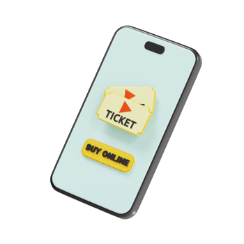 Online Movie Ticket 3d icon, transparent background png