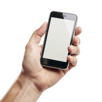 Hand Holding Phone for Social Media Clip Art png