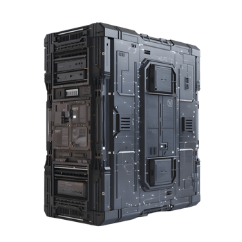 Server Racks isolated on transparent background png