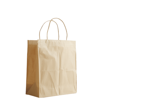 a brown paper bag on a transparent background png
