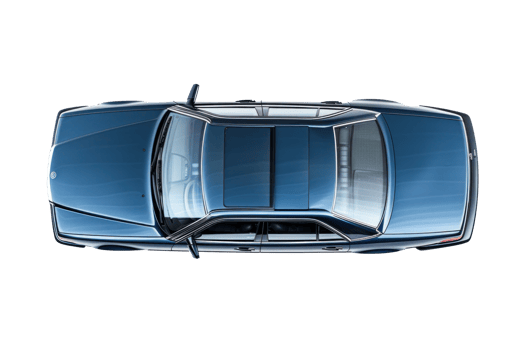 top view of a car on a transparent background png