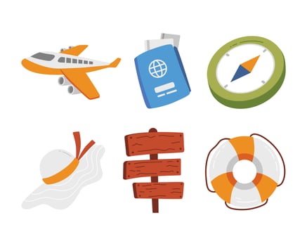 Travel design element vector