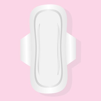 Reusable menstrual pad. illustration vector