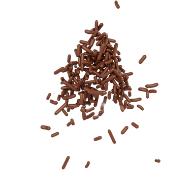 Group Of Chocolate Sprinkles, Cakes And Bakery Items Scattered 3D Illustration png