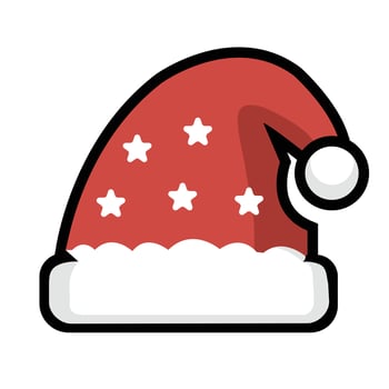 Christmas illustration. Santa hat vector