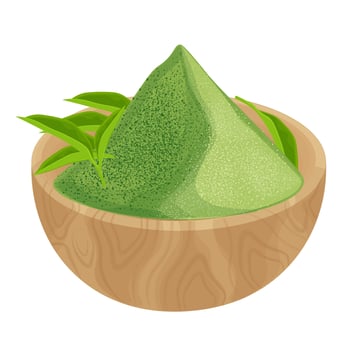 Illustration Logo Clip Art Japanese Matcha green Tea Powder vector