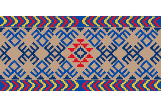 Geometry Tribal Navajo pattern and Native american tribal Southwest Aztec ornament for textile vector