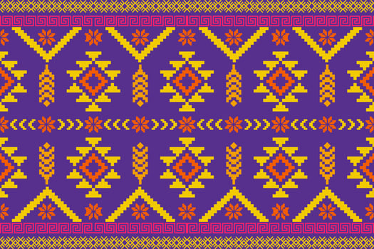Tribal Navajo pattern and Native american tribal Southwest Aztec ornament. Work from pixels for textile. vector