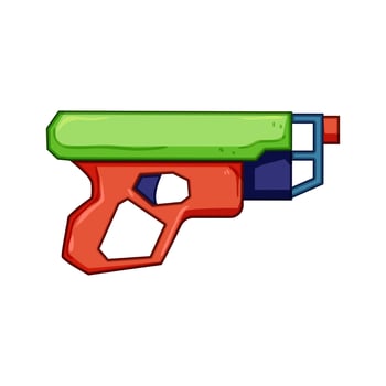 effect blaster gun cartoon illustration vector