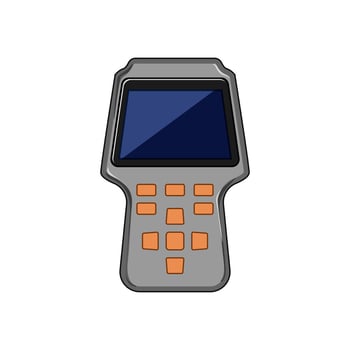 scan car diagnostic scanner cartoon illustration vector