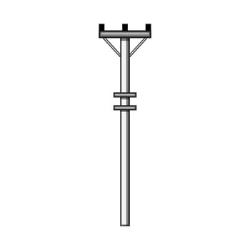 grid electric pylon cartoon illustration vector