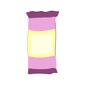 pouch snack pack cartoon illustration vector