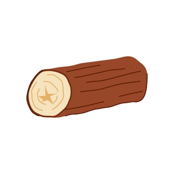 material wood log cartoon illustration vector