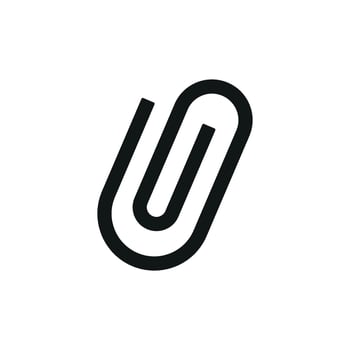 Clip stationery icon design features a clean and modern graphic concept with minimalistic appeal vector