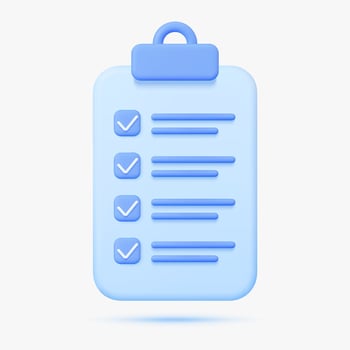 Checklist icon design. 3d illustration. vector