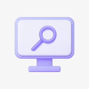 Browser 3d icon. Isolated on white. vector