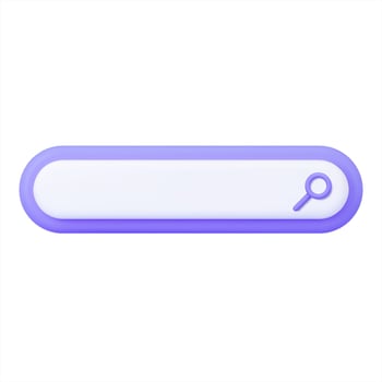 Search bar 3d icon. Isolated on white. vector