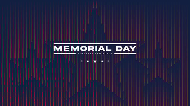 USA Memorial Geometric Day background. vector