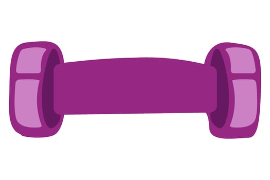 sports dumbbell for weight lifting sports equipment in simplified form vector