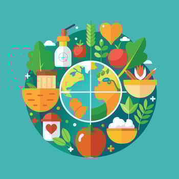 World Food Day Illustration on 16 October. vector