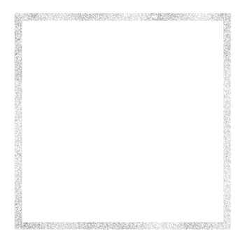 Glittery Silver Square Frame on a Transparent Background png