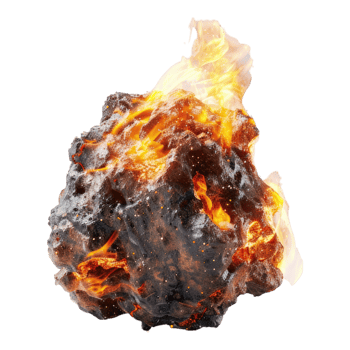 Burning metroid isolated on transparent background png