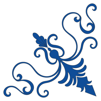 Blue vintage lines, Thai patterns, abstract elements for decorating cards. png