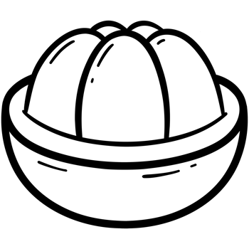 Mangosteen fruit doodle png