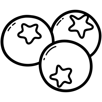 Sweet blueberry doodle png