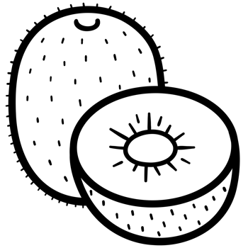 Sweet kiwi doodle png