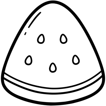 a piece of watermelon doodle png