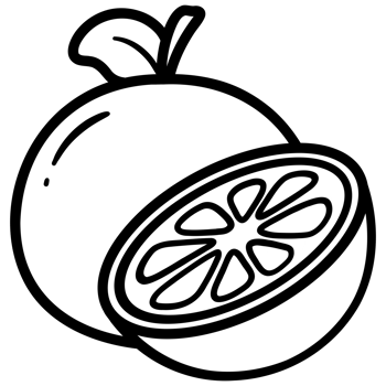 Sweet orange doodle png