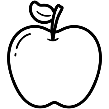 Fresh apple doodle png