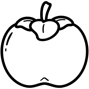 A persimmon doodle png