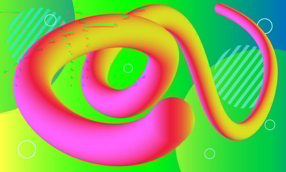 3d Gradient wavy and liquid colorful abstract background. creative modern design, Digital technology, innovation, business concept vector
