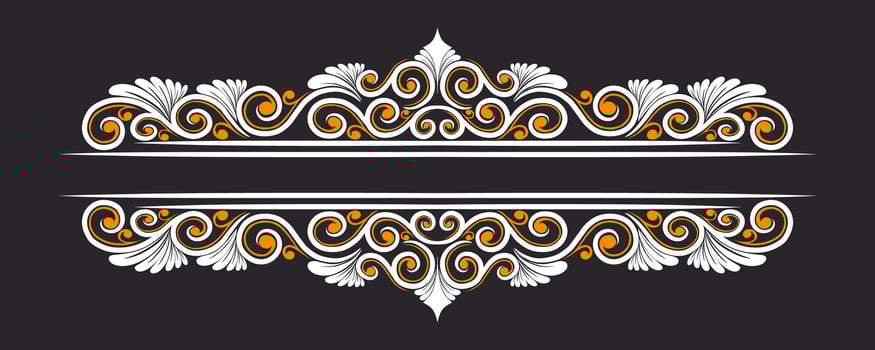Elegant ornamental floral frame design vector