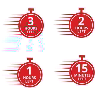 Clock timer show countdown vector