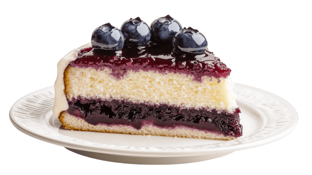 Transparent Slice of Blueberry Layer Cake png
